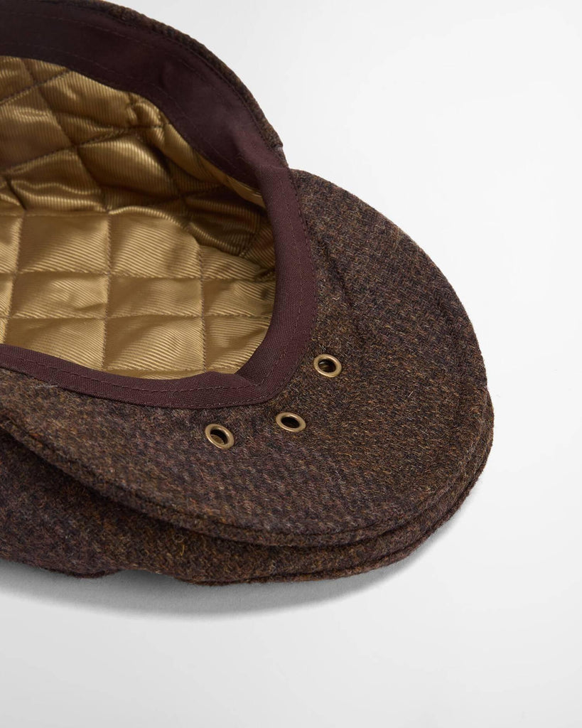 BARBOUR DEVERON TWEED FLAT CAP