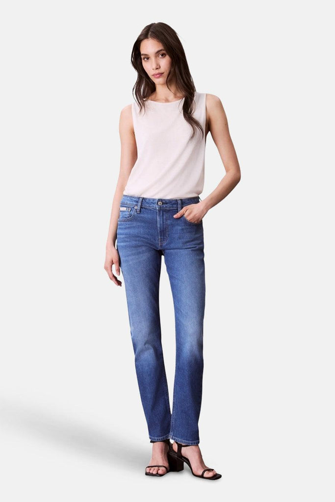 CALVIN KLEIN JEANS MID RISE SLIM INDIGO
