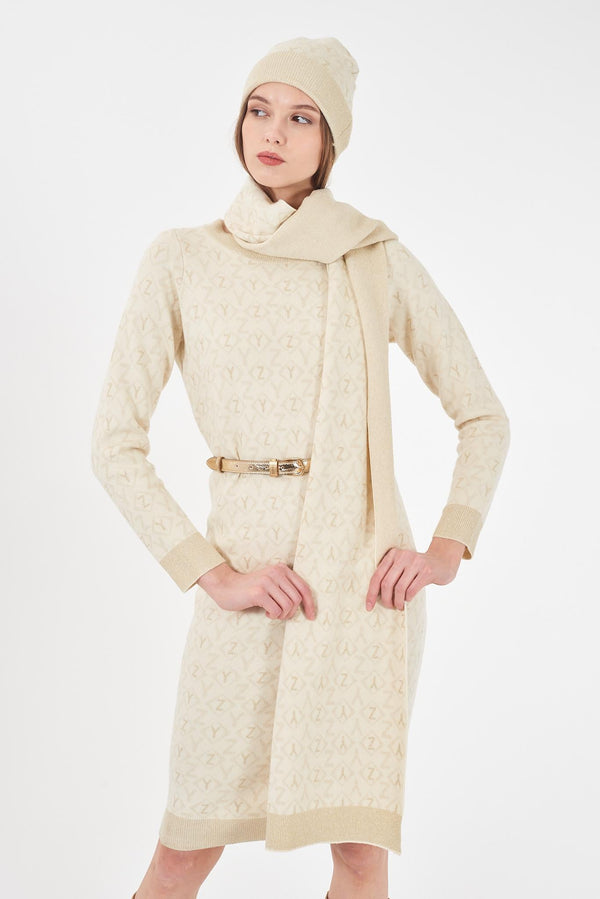 YES ZEE SCIARPA DONNA IN MAGLIA JAQUARD