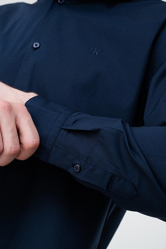 CALVIN KLEIN LS SOLID STRETCH SLI