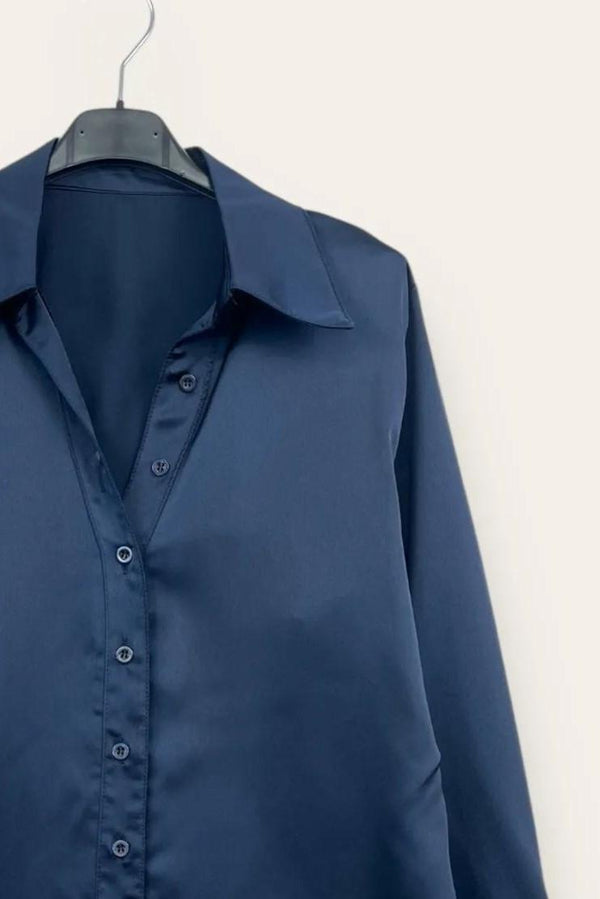 LOVEme Camicia in raso scollo a V