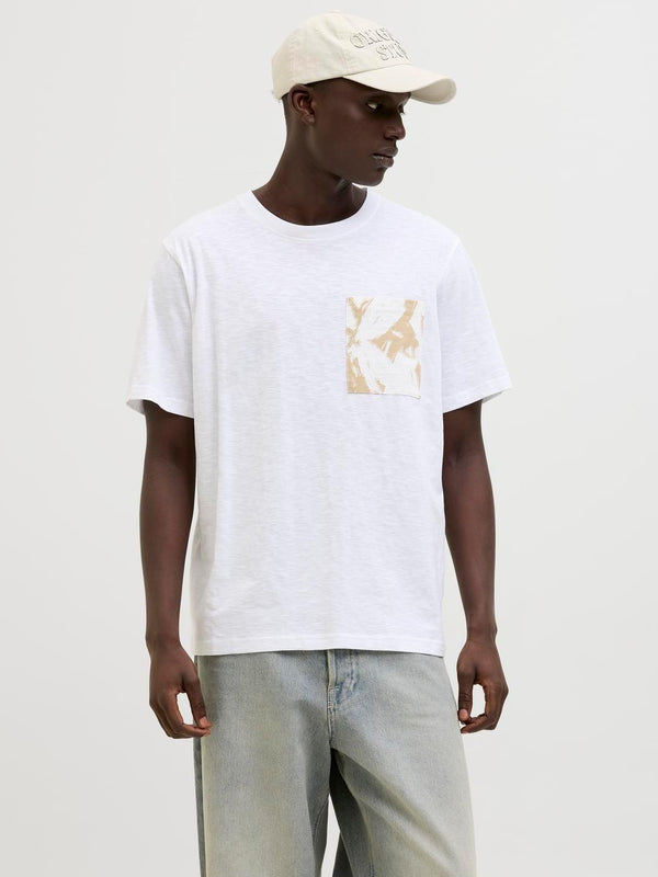 JACK AND JONES JORSPLIT AOP POCKET TEE SS CREW NECK