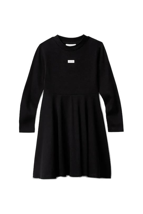 CALVIN KLEIN JEANS RIB LS DRESS