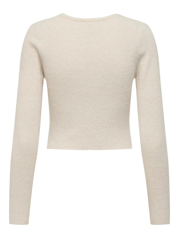 ONLY ONLRICA LIFE LS VNECK PEARLCARD KNT