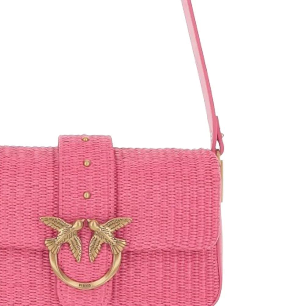 PINKO LOVE ONE MINI SLOUCHY FL RAFIA