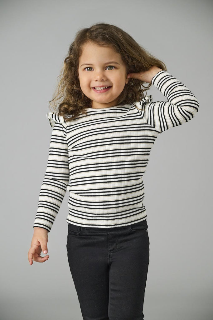 ONLY KIDS KMGCECILIA L/S FRILL GLITTER TOP JRS