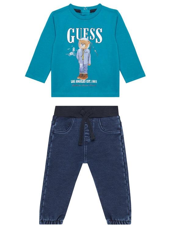 GUESS SET LS T-SHIRT+KNIT DENIM PANT