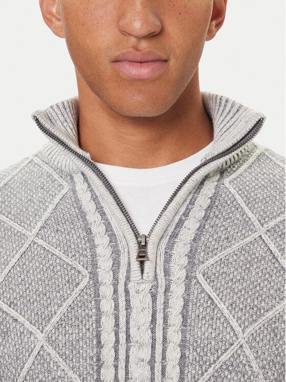 GUESS LS 1/2 ZIP MN NOEL CABLE SWTR