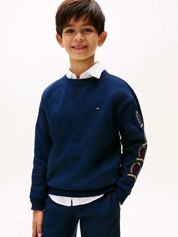 TOMMY HILFIGER CREST EMB GRAPHIC SWEATSHIRT
