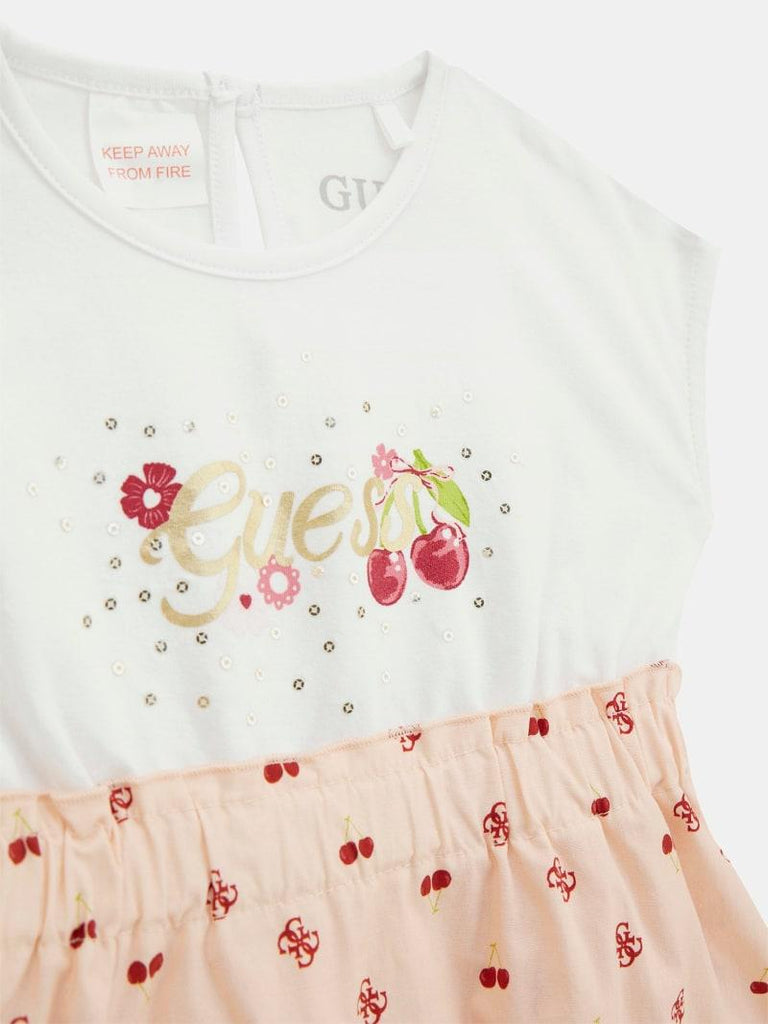 GUESS MIXED FABRIC SS DRES
