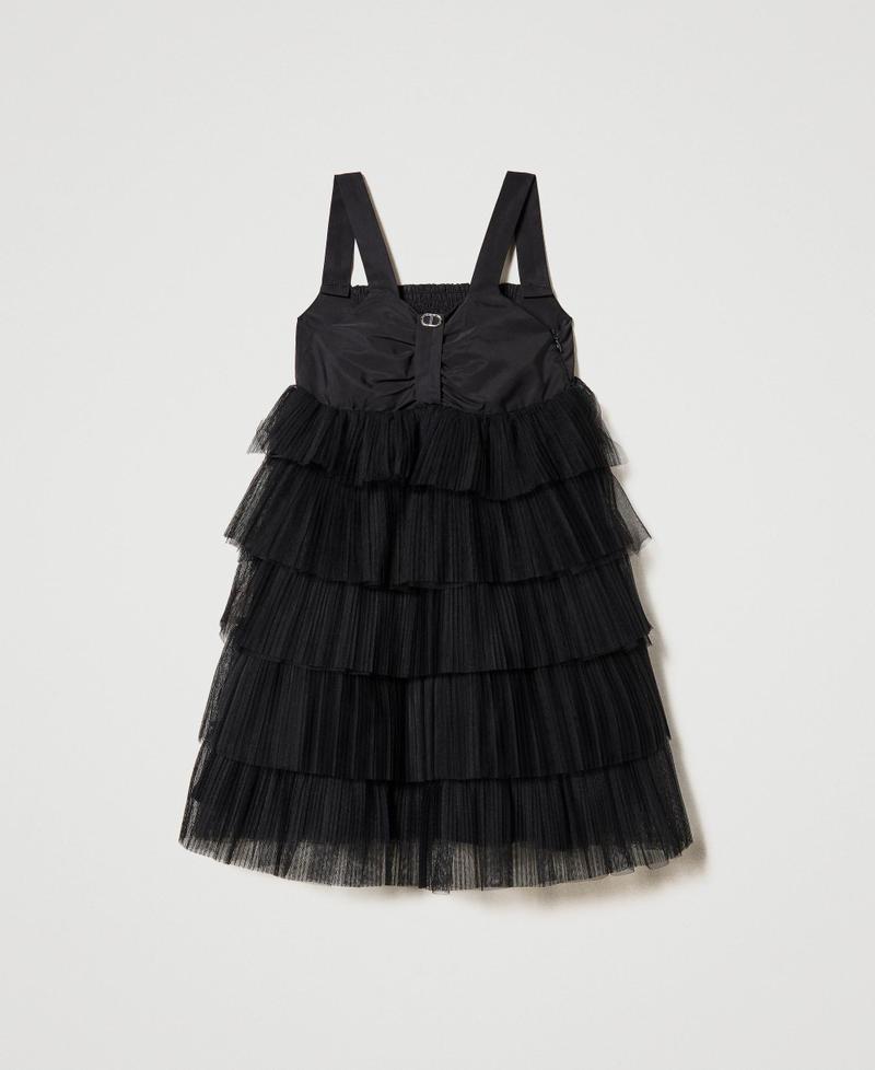 TWINSET ABITO CORTO A BALZE IN TULLE CON CORPINO IN TAF