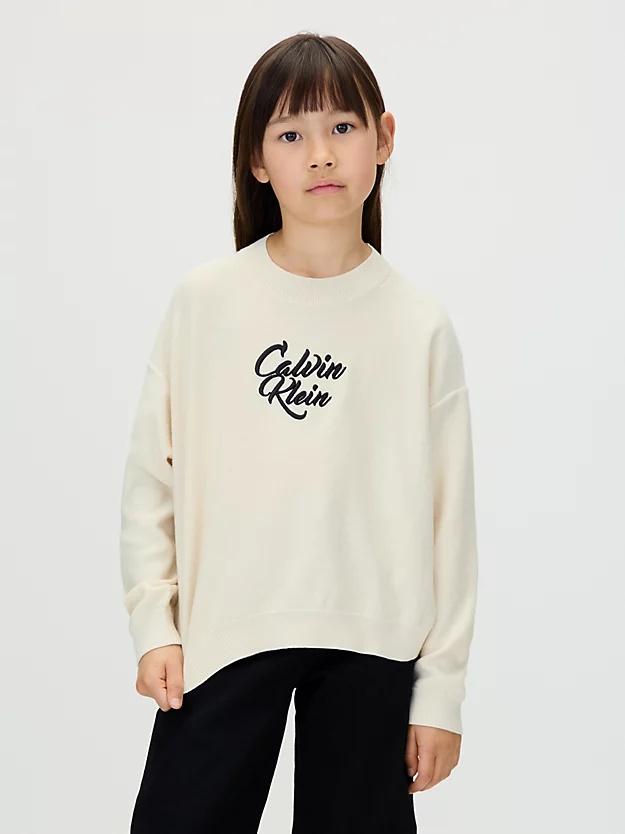 CALVIN KLEIN SCRIPT LOGO GRAPHIC CN SWEATER