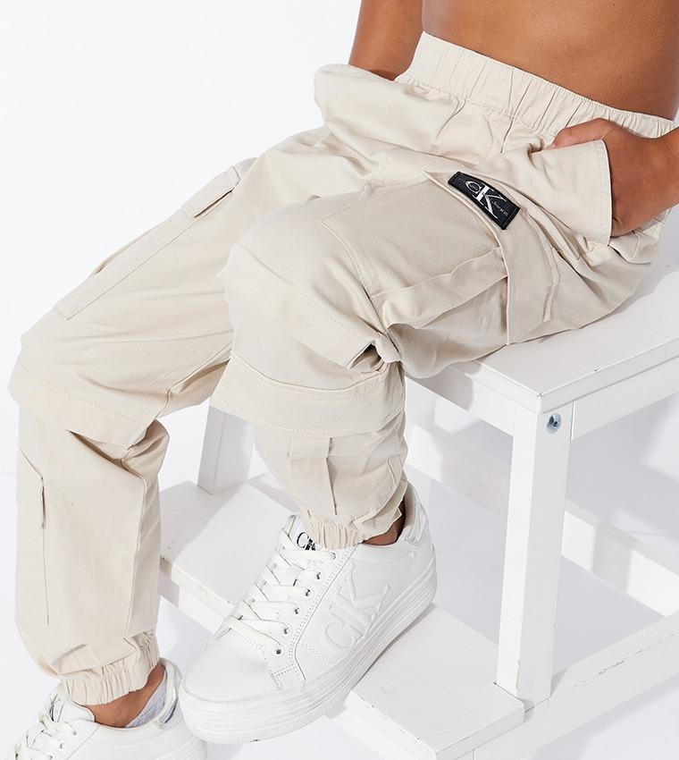 CALVIN KLEIN JEANS MULTI-POCKETS CARGO WOVEN PANT