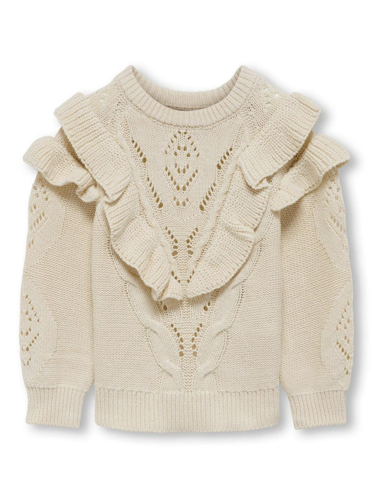 ONLY KIDS KMGRILLO LS RUFFLE ONECK CP KNT