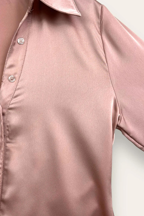 LOVEme Camicia in raso scollo a V