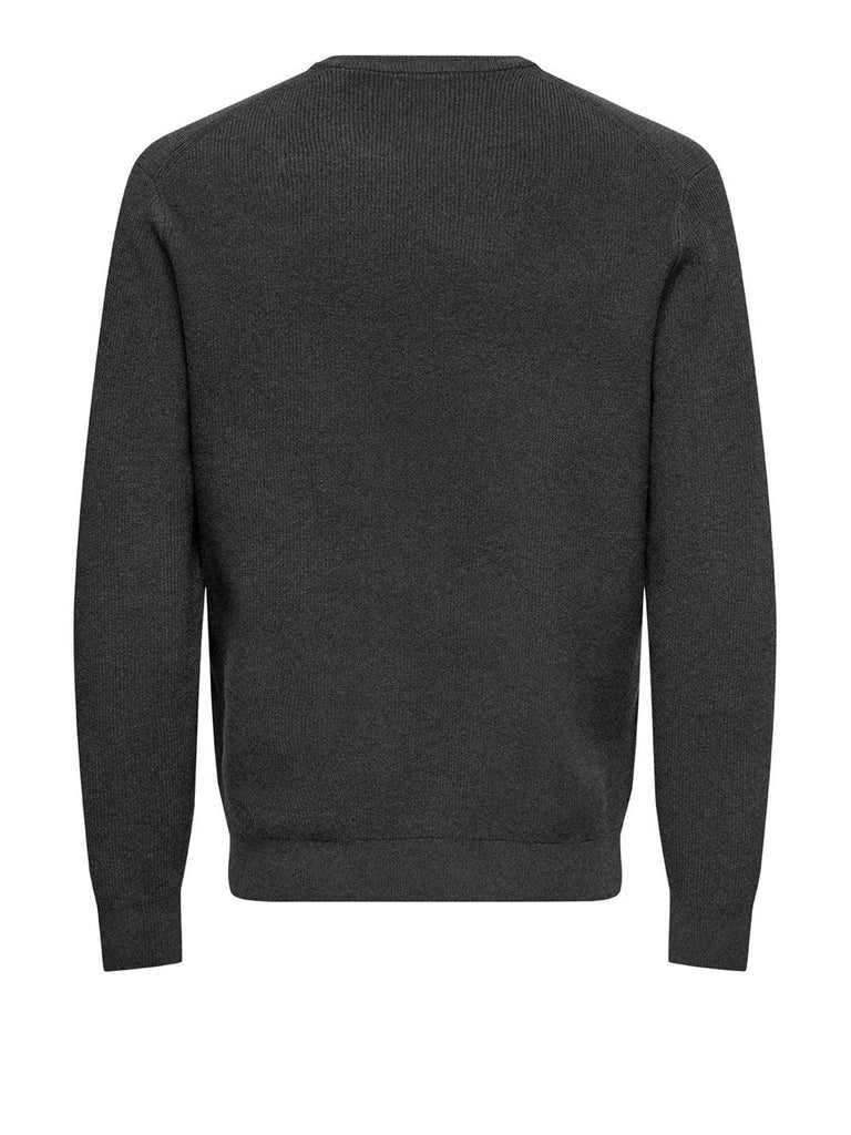 ONLY&SONS ONSALFI REG LS CREW KNIT CAMP