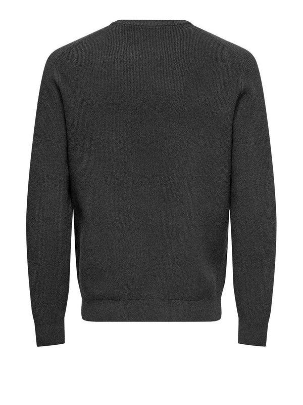ONLY&SONS ONSALFI REG LS CREW KNIT CAMP