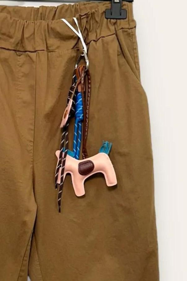 LOVEme Pantalone morbido con gadget portachiavi, elastico in vita