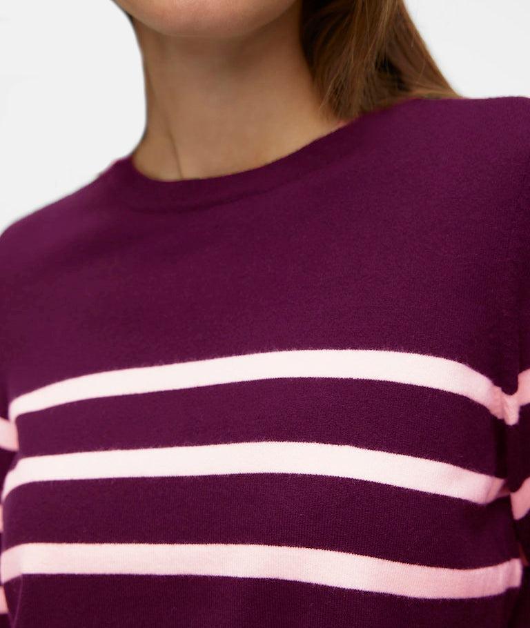 VERO MODA VMSABA PLAIN LS O-NECK PULLOVER GA NOOS