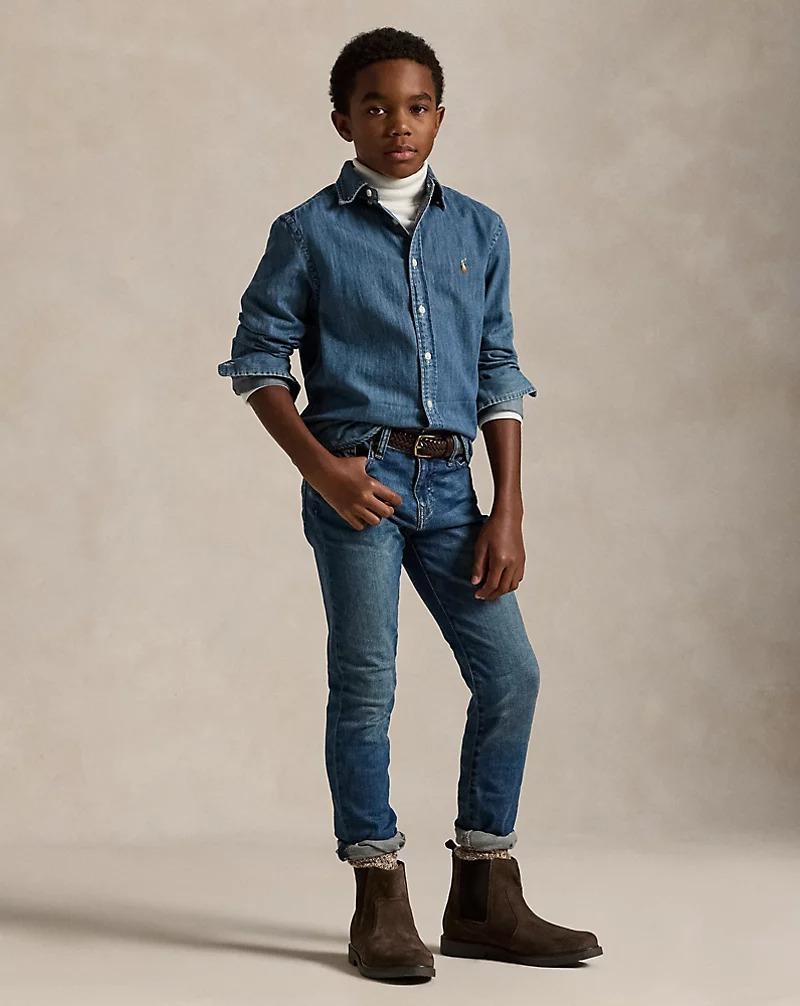 RALPH LAUREN ELDRIDGE SKN-BOTTOMS-DENIM