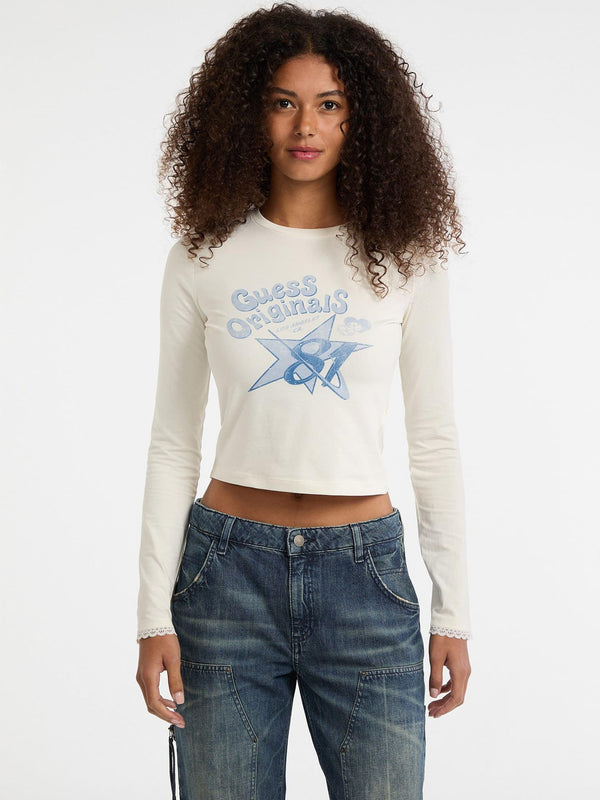 GUESS GO STAR 81 PRINTED LS BABY TEE