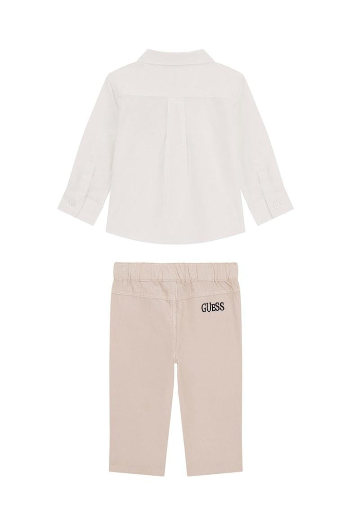 GUESS SET LS SHIRT + POPLIN PANTS