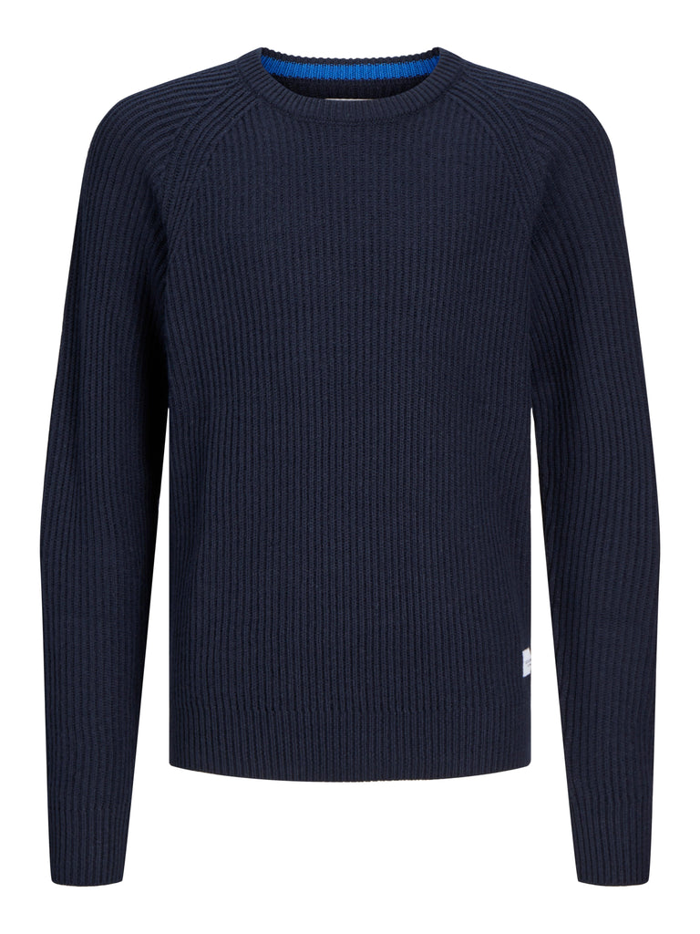 JACK AND JONES JJPANNEL KNIT CREW NECK AW24