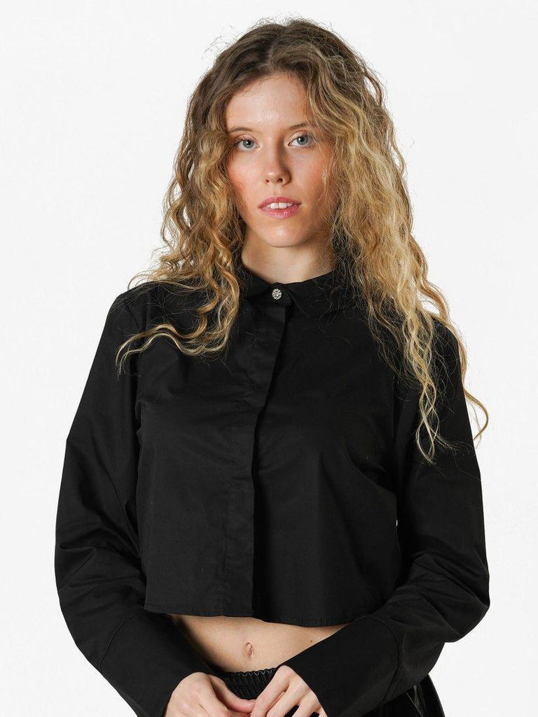 ONLY ONLNITA CROPPED SIMILI BUTTON SHIRT WVN