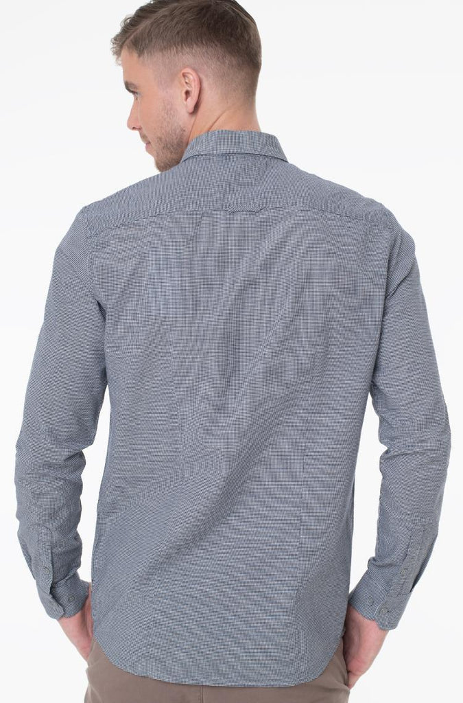 GUESS LS COLLIN YD PIEDPOULE SHIRT