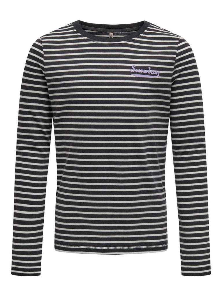 ONLY KIDS KOGWEEKDAY REG L/S STRIPE TOP BOX JRS