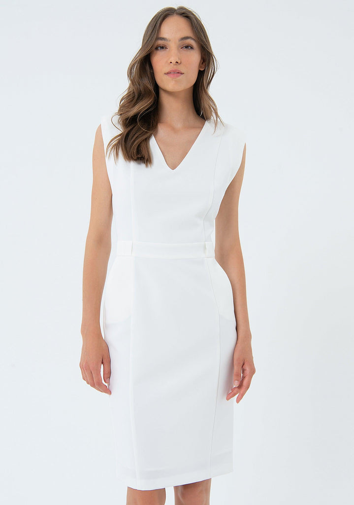 FRACOMINA MINI DRESS WHITE