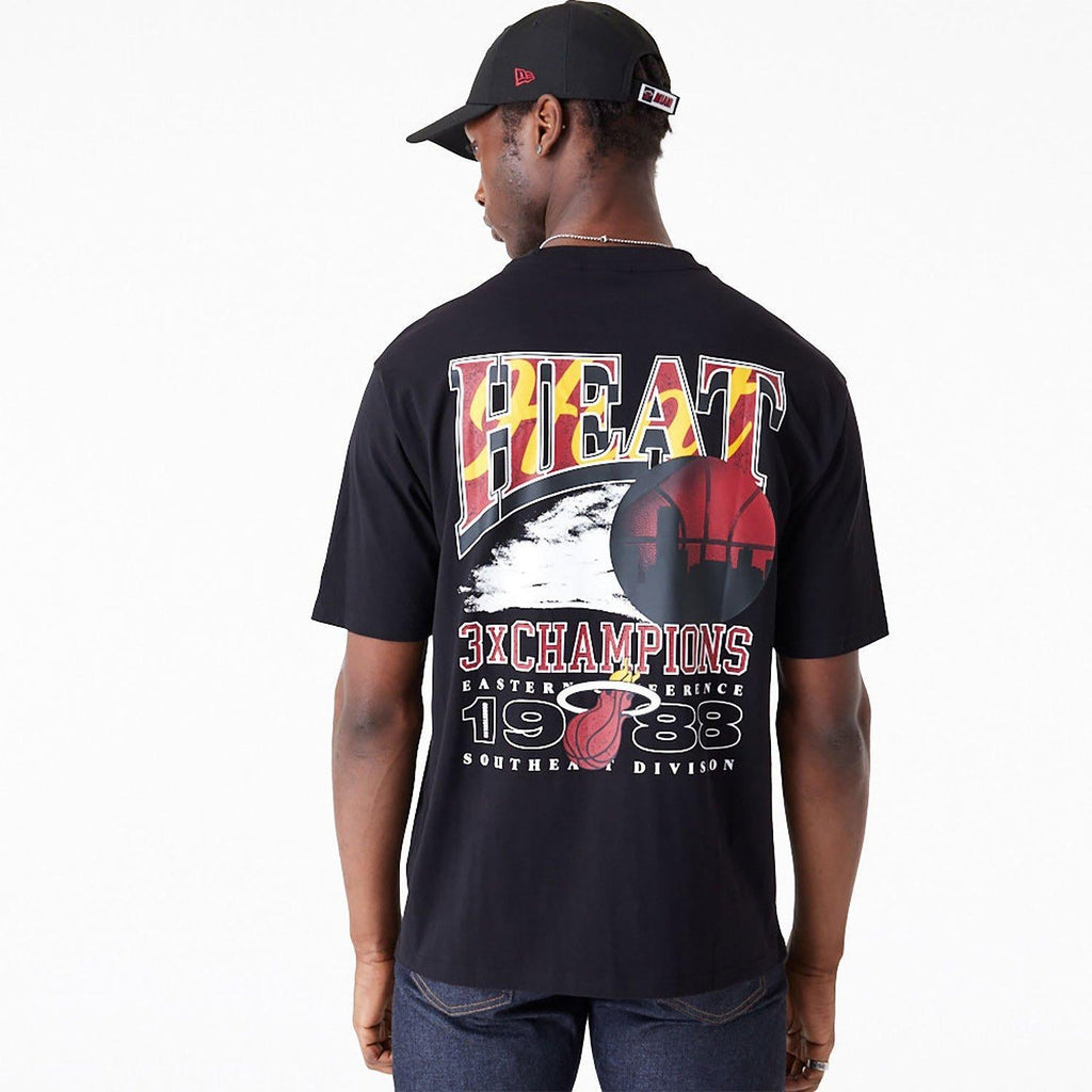 NEW ERA NBA CHAMPIONSHIP OS TEE MIAHEA  BLKPNR