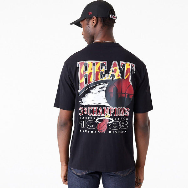 NEW ERA NBA CHAMPIONSHIP OS TEE MIAHEA  BLKPNR