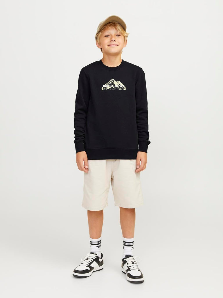 JACK JONES KIDS JCOMOUNTAIN LOGO SWEAT CREW NECK SN JNR