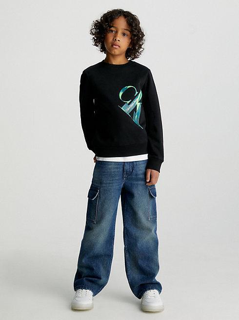 CALVIN KLEIN JEANS HYPER REAL MONOGRAM FLEECE CN