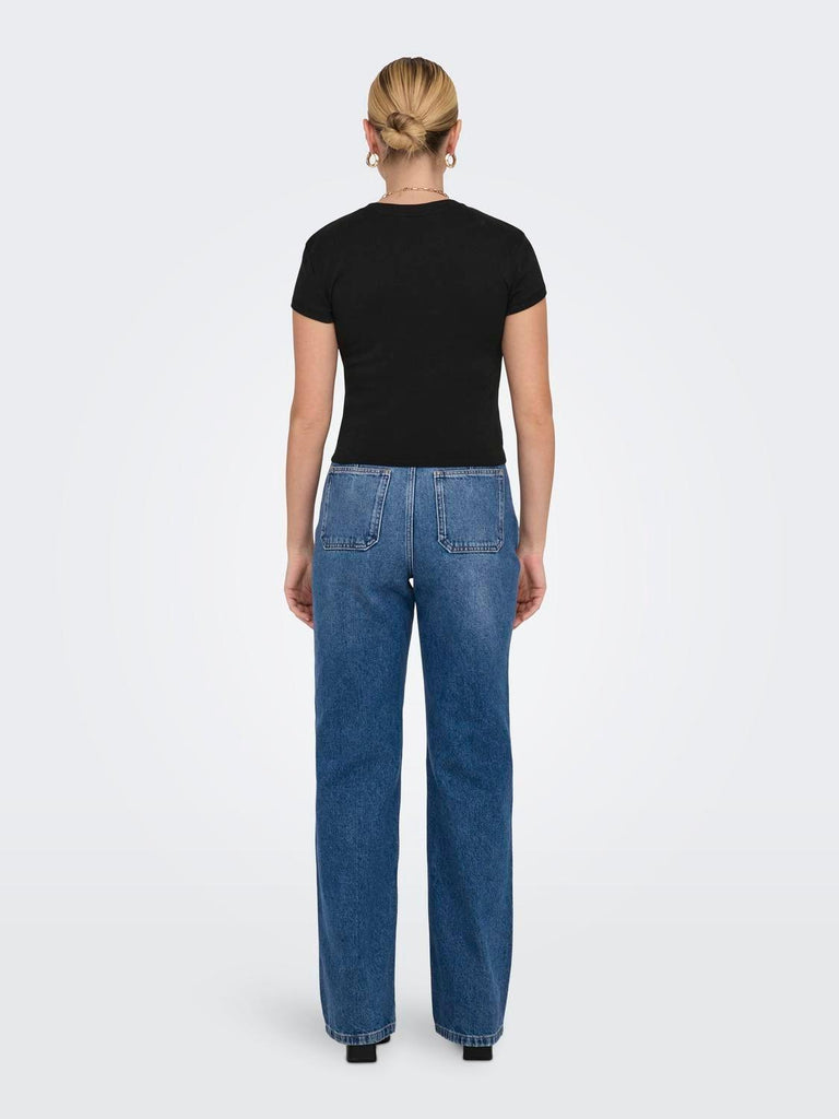 ONLY ONLELINA S/S O-NECK SHORT TOP JRS NOOS