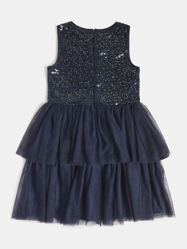 GUESS MIXED FABRIC SL DRESS_CEREMONY