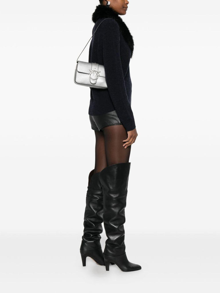 PINKO LOVE ONE MINI SLOUCHY FL PELLE