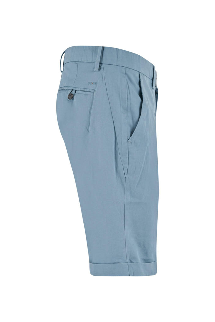 YES ZEE BERMUDA UOMO CHINOS CON PINCES E RISVOLTO