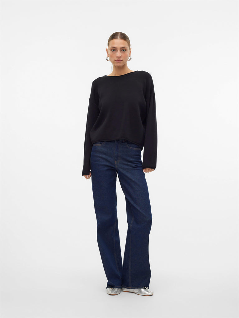 VERO MODA VMGOLD ROLL LS O-NECK PULLOVER GA