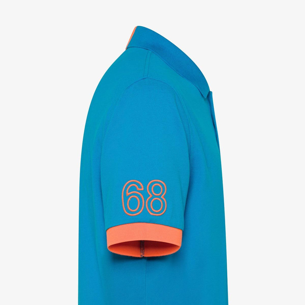 SUN68 POLO LOGO FLUO S/S