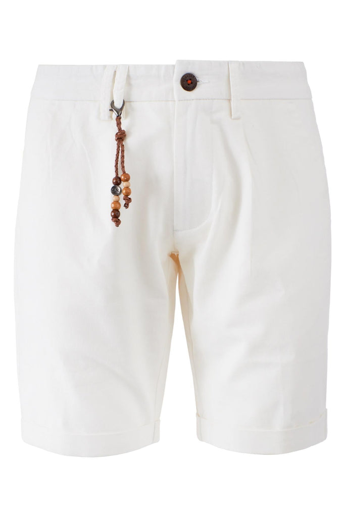 YES ZEE BERMUDA UOMO CHINOS CON PINCES E RISVOLTO