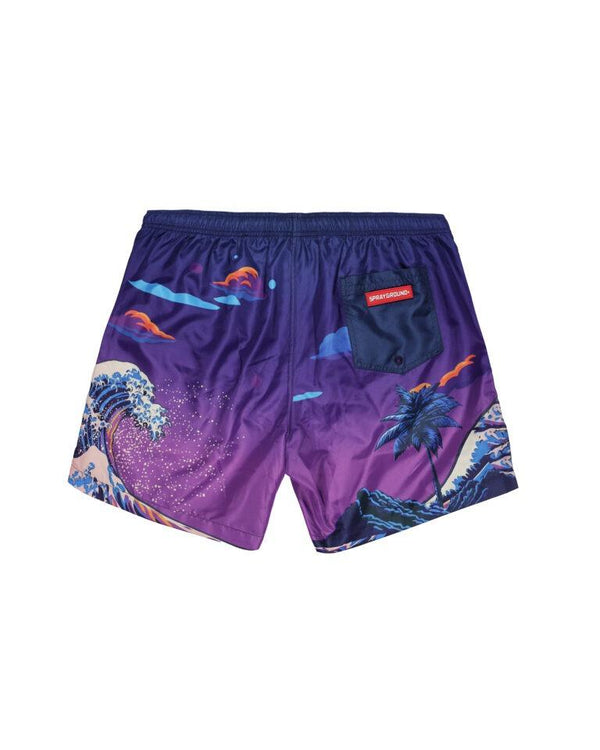 SPRAYGROUND CAMO KAWA VICE SWIM TRUNKSPURPLE