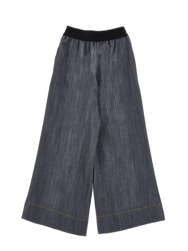 MONNALISA PANTA FLUIDO DENIM TENCEL