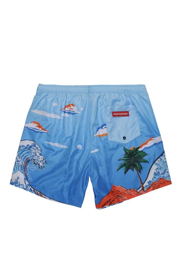 SPRAYGROUND CAMO KAWA VICE SWIM TRUNKSBLUE