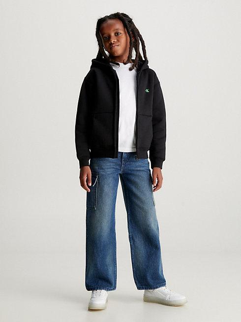 CALVIN KLEIN JEANS GLOW IN A DARK TEDDY ZIP-THROU