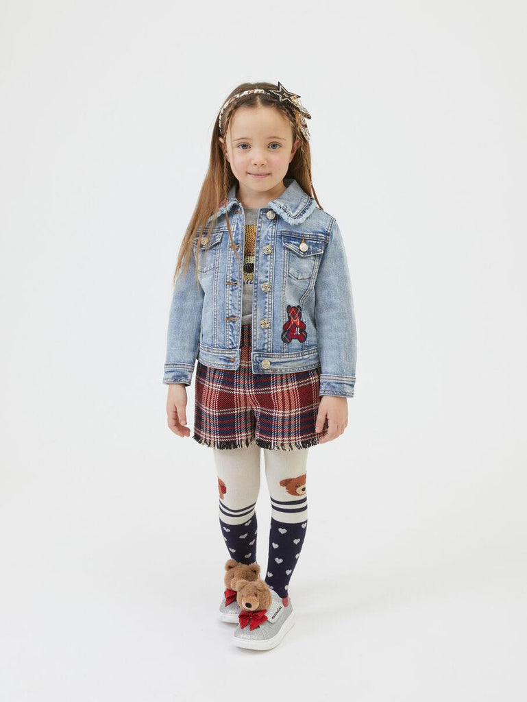 MONNALISA SHORTS TARTAN CHECK SCOZZ