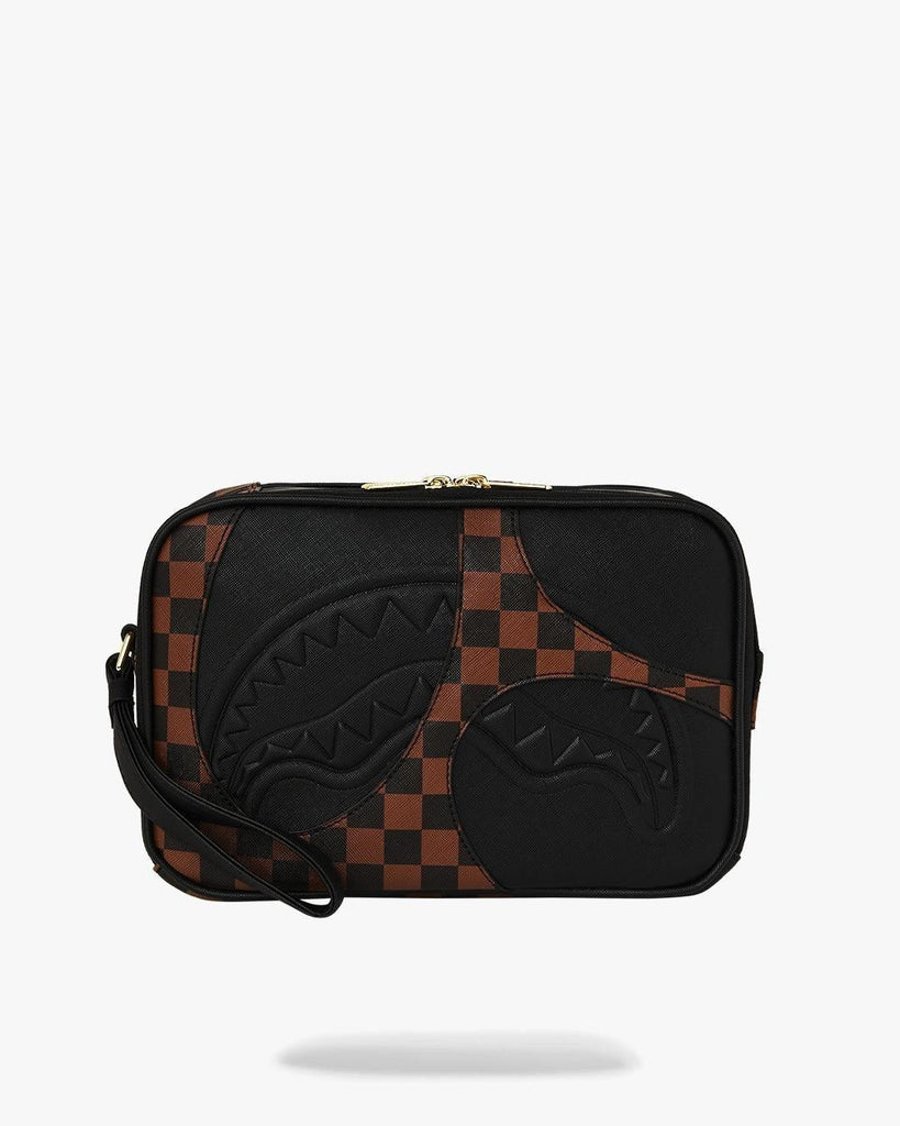 SPRAYGROUND JETSTREAM BROWN TOILETRY BAG