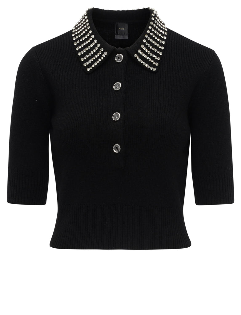 PINKO EMILIA MAGLIA BLEND WS STRASS