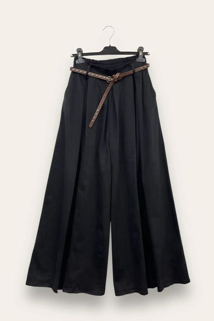 LOVEme Pantalone a pieghe, elastico retro vita